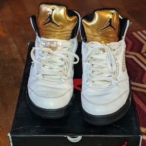 Jordan gold tongue 5s size 11